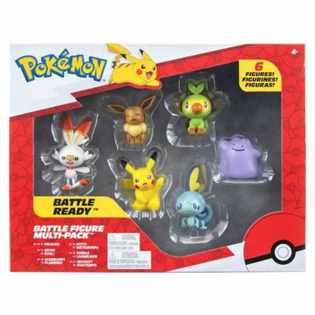 Figura de Acción Bandai Pokémon 6 Piezas