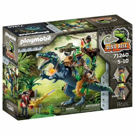 Playset Playmobil Dino Rise - Spinosaur and Fighter 71260 86 Pieces 