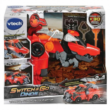Transformer Car Vtech Switch & Go Dinos - Warrior, Super Velociraptor