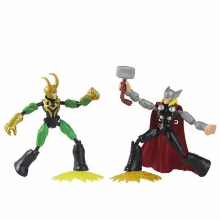 Action Figure Hasbro Thor and Loki Bend & Flex 15 cm 2 Units