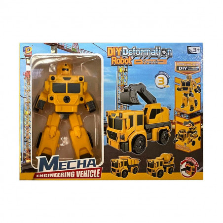 Transformers Amarillo Robot Vehículo 22 x 16 cm