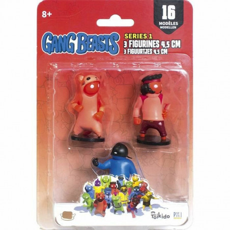 Figura de Acción Lansay Gang Beasts Lot 4 4,5 cm 3 Piezas